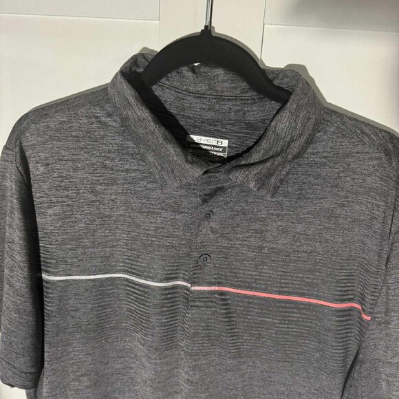 Layer 8 Performance Men's Polo Shirt Gray Medium - Picture 4 of 7